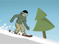 スノボーでトリックを決める Downhill Snowboard