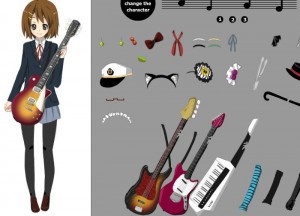 けいおん!キャラクターの着せ替えゲーム けいおん!キャラクターの着せ替えゲーム