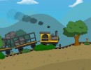 デコボコ道を通り列車で荷物を運ぶゲーム Coal Express 2
