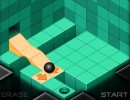 ブロックを置いてボール誘導するパズル isoball X1