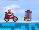 サンタがプレゼントを届けていくバイクゲーム サンタオートバイ