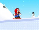 マリオが雪山をスノボーで滑るゲーム マリオスノーボード