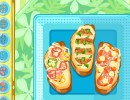 パンにトッピングをする食べ物ゲーム