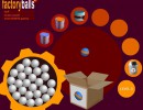 箱に描かれたボールを作成する脳トレ系ゲーム ファクトリーボールズ 2
