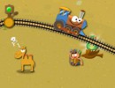 列車を誘導させて金袋をゲットするパズルゲーム ウェストトレイン