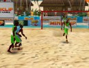 3対3で遊ぶ砂浜サッカーゲーム ビーチサッカー