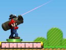 マリオが大砲で敵を倒すゲーム マリオガン