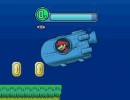 潜水艦に乗ったマリオでミッションをこなすゲーム マリオ サブマリン