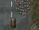 ゾンビが邪魔する道を車で突っ切っていくカーゲーム Zombogrinder 2