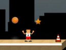 バスケットボールをゴールに誘導するアクション バスケットジャンプ