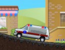 救急車で患者を搬送する車バランスゲーム アンビュランストラックドライバー