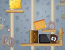 穴の中に隠れているネズミにチーズを届けるパズル チーズハント
