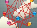 絡まっている風船の糸をほどくパズルゲーム バルーンタングル