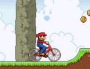 自転車に乗っているマリオのバイクゲーム マリオBMX