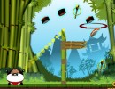 パンダを飛ばしてアイテムをゲットするパズルゲーム サムライパンダ