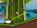 パンダを飛ばしてアイテムをゲットするパズルゲーム サムライパンダ 2