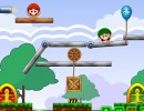 マリオとルイージを扉まで誘導させるパズルゲーム マリオバックホーム 2