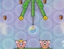 ワイヤーを利用してドングリをゲットするパズルゲーム ピギーヴィギー