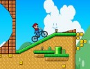 自転車に乗っているマリオのバイクゲーム マリオBMX 2