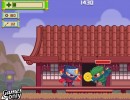 屋敷に侵入してくる敵を倒していく忍者アクションゲーム ジッピーニンジャ