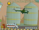 障害物をクレーンで退けるヘリのアクションパズルゲーム ヘリクレーン