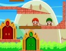 マリオとルイージを同じ色の扉に誘導するパズルゲーム ゴーホームマリオ