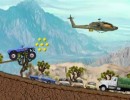 障害物だらけの道を進んでいくトラックゲーム モンスタートラック レボリューション 2