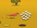 恐竜を操作して羊を保護して進むアクションゲーム ワン マン アンド ヒズ ダイナソー