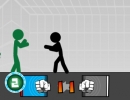 左右から来る棒人間を攻撃して倒していくゲーム スティックマン ファイター