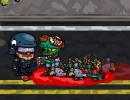 左右から出現するゾンビを倒していくアクションゲーム SWAT vs Zombies