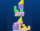 色々な形のブロックを落として高く積み上げていくゲーム ジオメトリー タワー