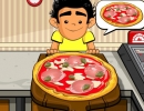 お客さんが注文したピザを作って渡していくゲーム ピザパーティー