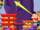 お相撲さんが壁を利用して上に登っていくゲーム スモー サーガ