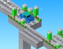 動いている橋をクリックして車を進めるゲーム クロッシー ブリッジ