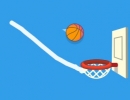 線を引いてバスケットボールをゴールに誘導するゲーム グラビティ ラインズ