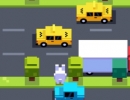 車が通る道路を渡っていくミニゲーム ペット ホップ