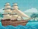 ボートの絵を完成させていくジグソーパズルゲーム ボート ジグソー