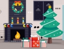 脱出ゲーム Christmas Fireplace Quick Escape