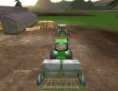 トラクターで畑を整地していく農場ゲーム ファーマー シミュレーター