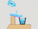 線を引いてグラスに水を誘導させるゲーム Happy Cub
