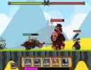ユニットを送って敵の基地を撃破するゲーム クラッシュ オブ スカルズ