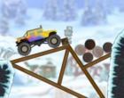 障害物だらけの雪道を走るゲーム モンスタートラックウインター