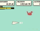 マウスで紙飛行機をぶっ飛ばしていくゲーム ペーパー フライト