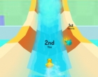 ウォータースライダーを走るアヒルのレースゲーム DuckPark.io