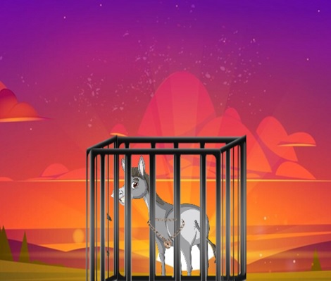 Rescue The Caged Donkey