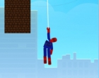 スパイダーマンの糸で移動してゴールを目指すゲーム スパイディ スイング