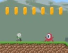 スケボーに乗るガイコツのアクションゲーム Sk8bit